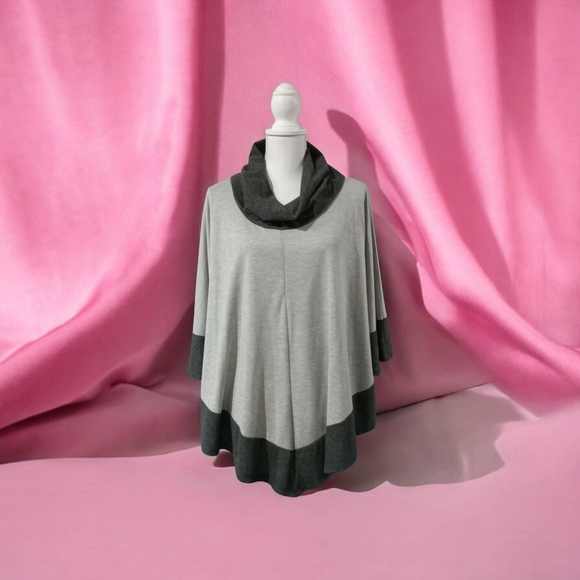 Maurices Jackets & Blazers - MAURICES CAPE WITH COWL NECK SIZE S/ M NWT LIGHT GRAY & DARK GRAY
